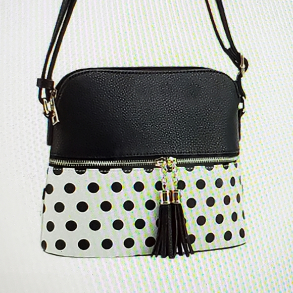 DIVAS LiMiTED Handbags - Tassel Accented Polka Dot Purse 👛